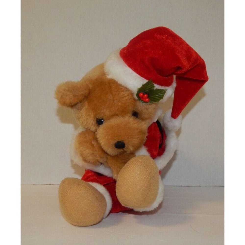 Weely 10" Animated Laughing Christmas Santa Bear